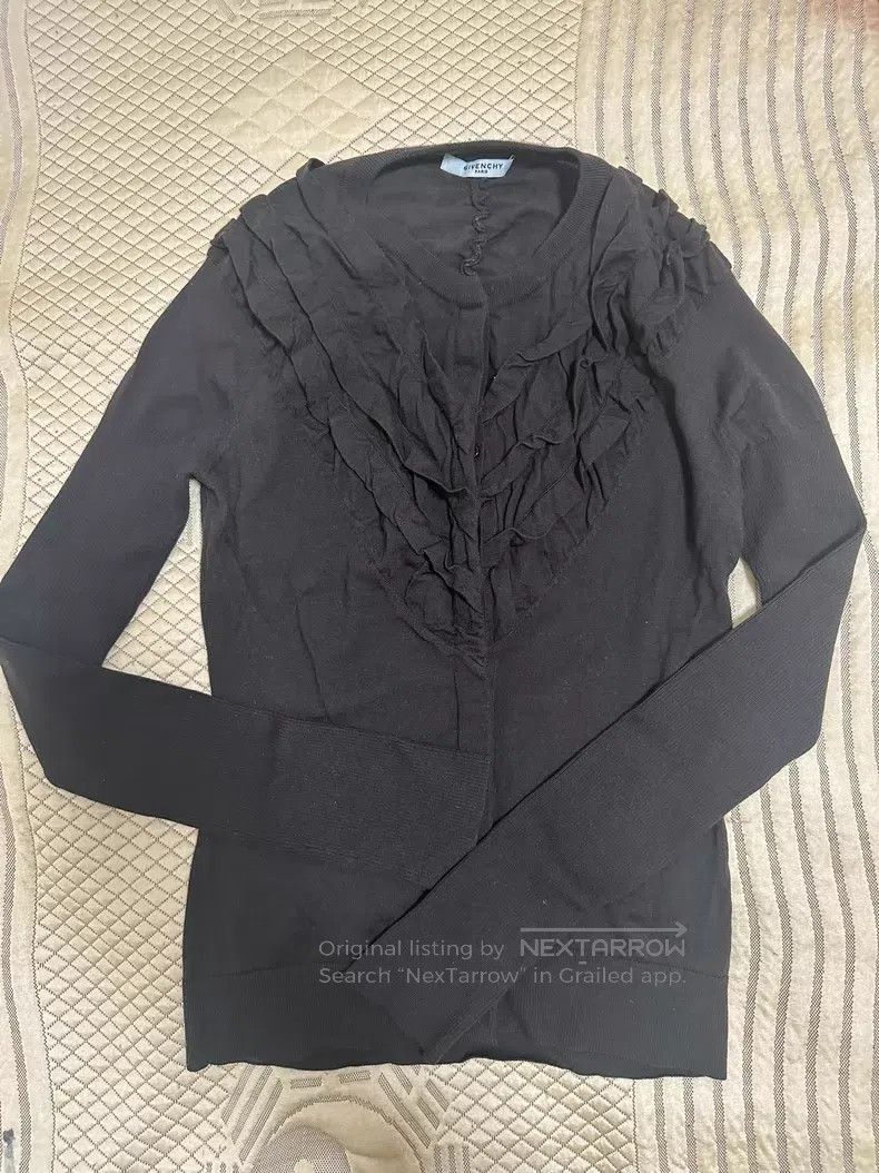 Givenchy Givenchy Chocolate Brown Pure Wool Open Cardigan Sweater Size US M / EU 48-50 / 2 - 1 Thumbnail