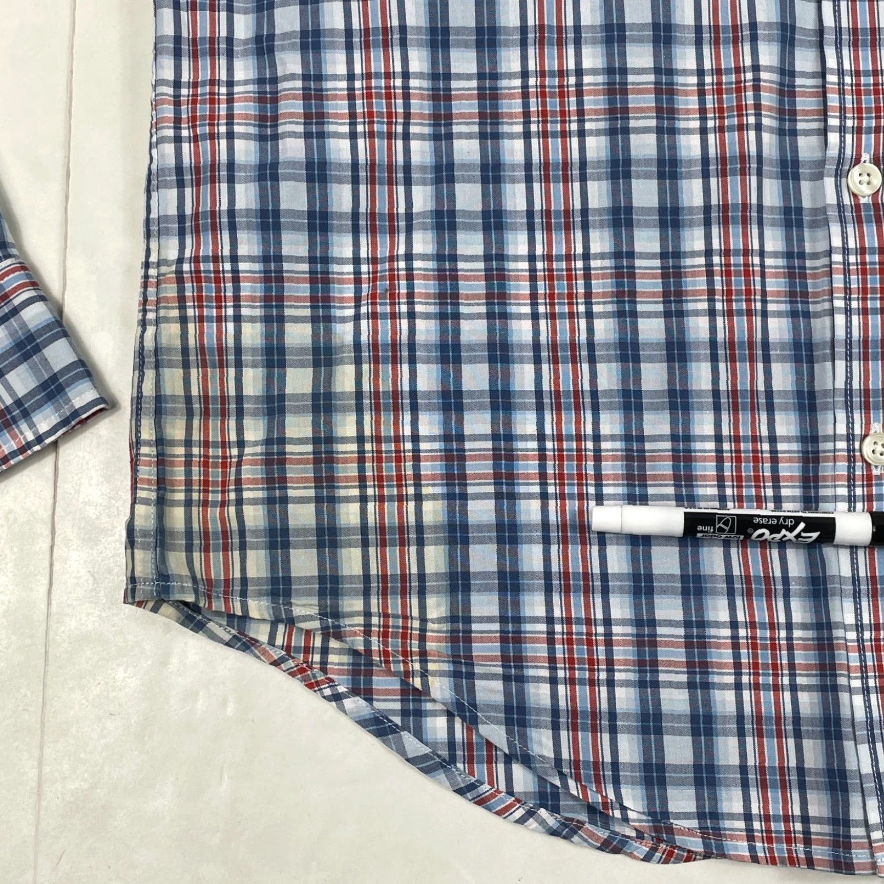 Lacoste Lacoste Shirt Mens 38 Blue Plaid Button-Down Long Sleeve Casual Workwear Preppy Crocodile Size US M / EU 48-50 / 2 - 5 Thumbnail