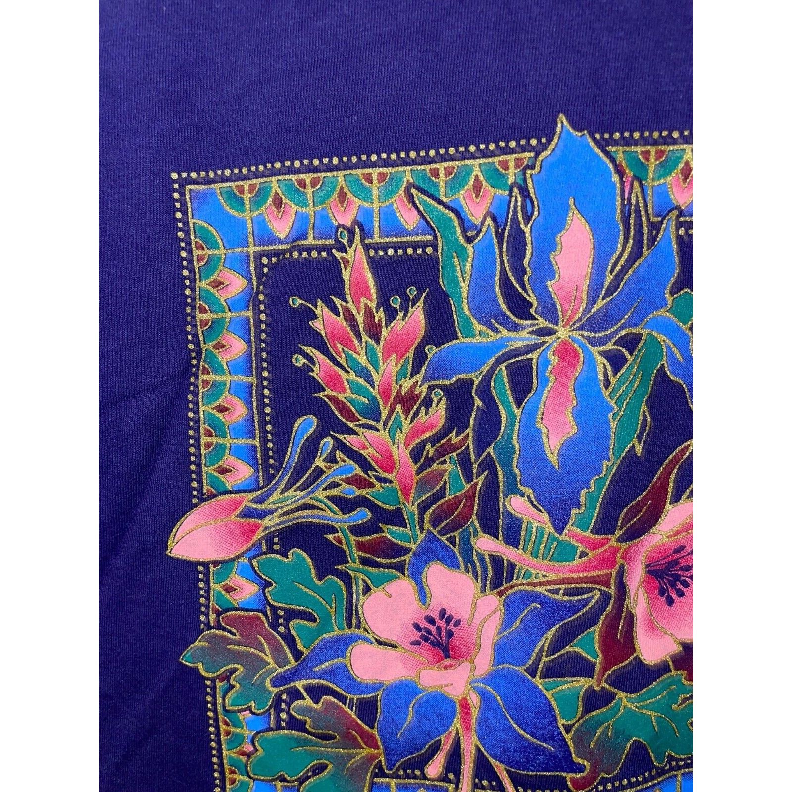 Jerzees Vintage Wildflower Shirt North Dakota Wild Flower Tee VTG L Size US L / EU 52-54 / 3 - 3 Thumbnail