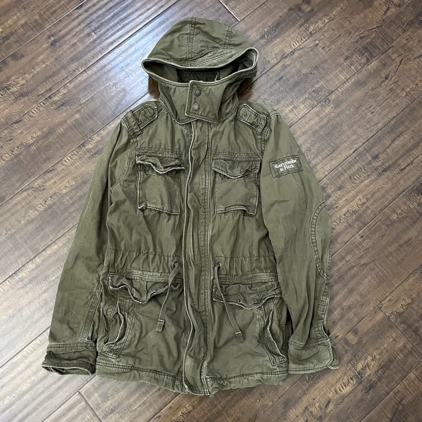 Abercrombie & Fitch VINTAGE Abercrombie & Fitch M65 Army Jacket Men Medium Green Cotton Military Coat Fall Winter Size US M / EU 48-50 / 2 - 2 Thumbnail