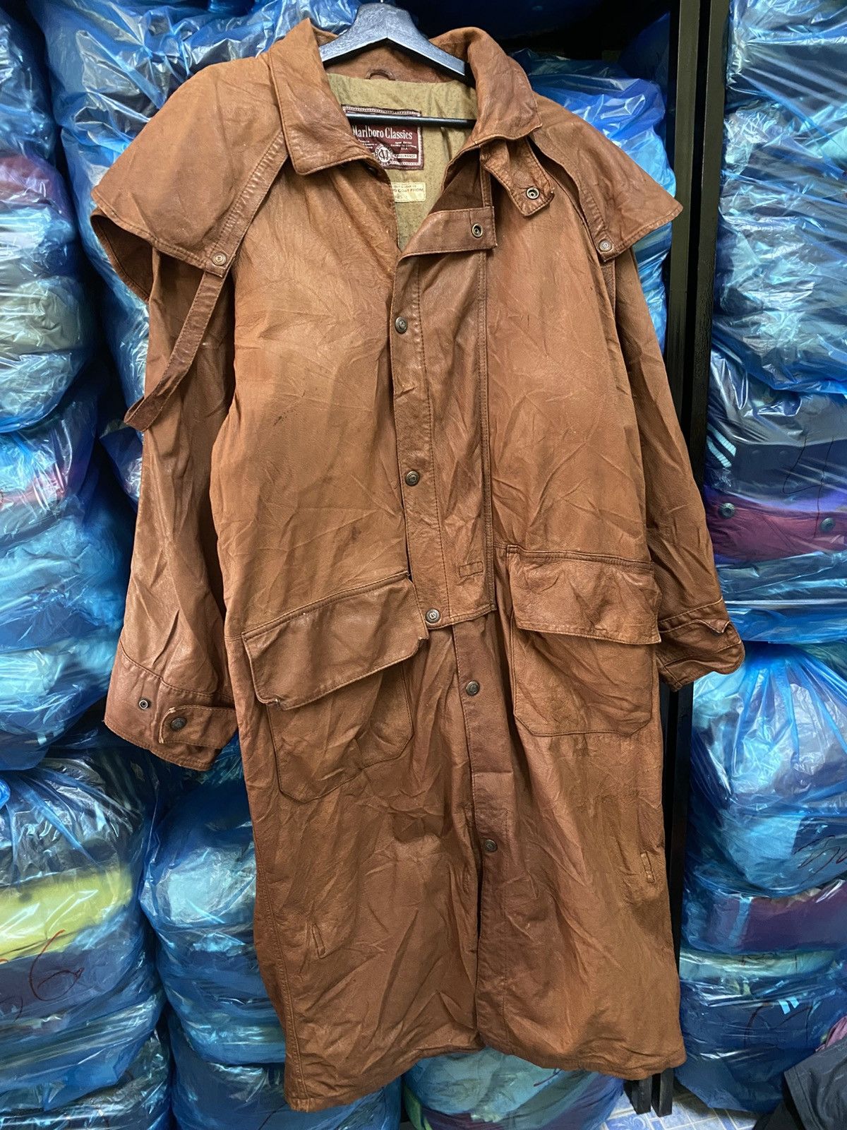 Marlboro Classics 1st Edition 80s Marlboro Classics Brown Cotton Duster Riding Size US L / EU 52-54 / 3 - 3 Thumbnail