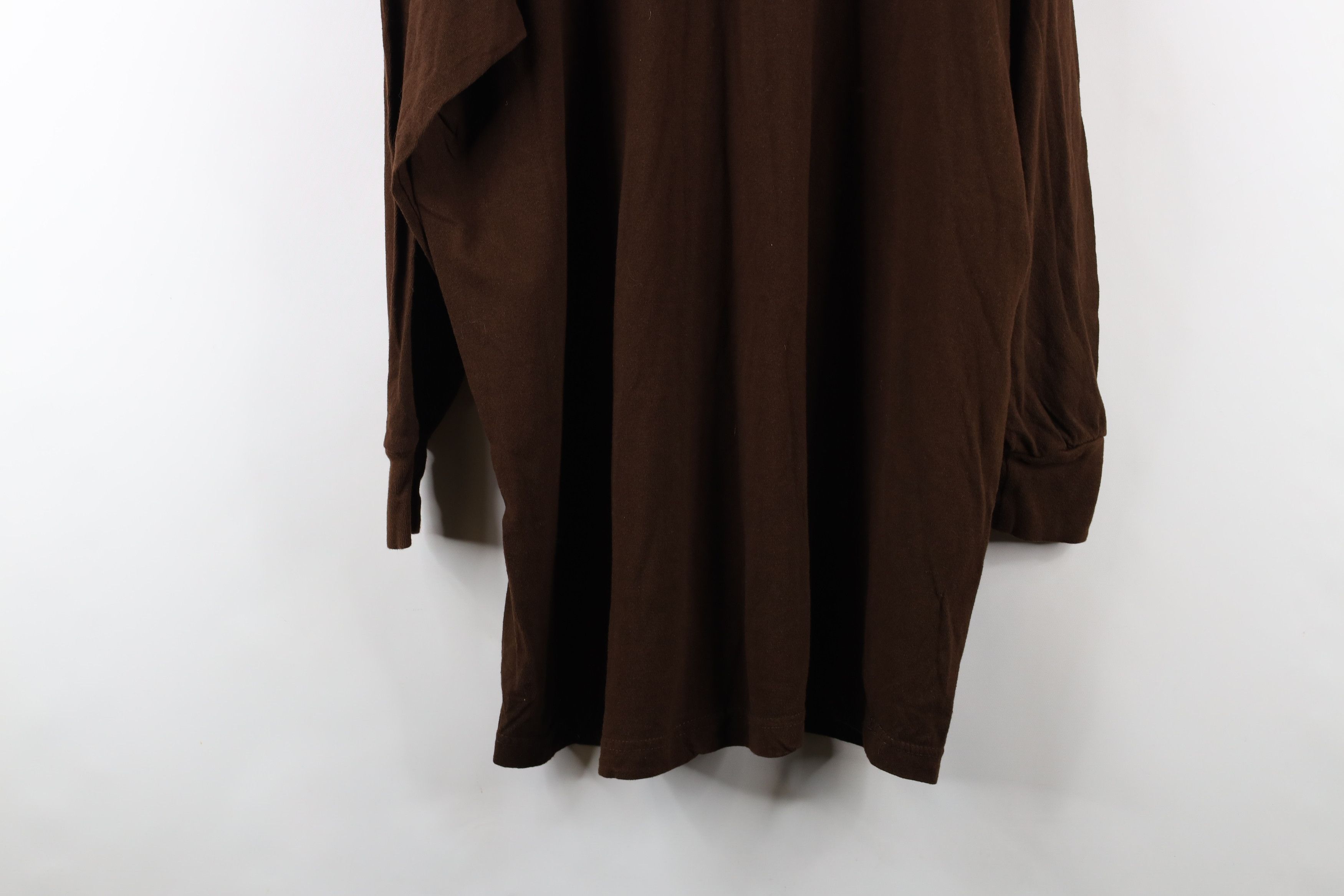 Vintage Vintage 90s Streetwear Faded Blank Long Sleeve T-Shirt Brown Size US XL / EU 56 / 4 - 10 Thumbnail