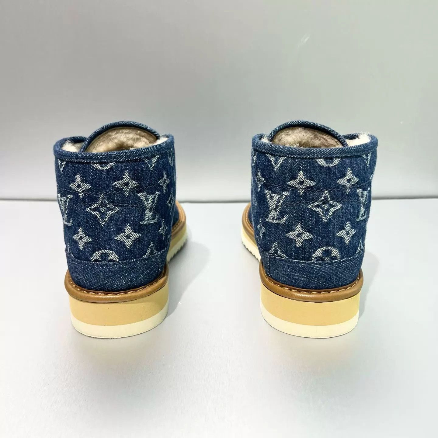 Louis Vuitton LV x Nigo Denim Monogram Short Boots UK5/39 Worn Once Size US 6 / EU 39 - 5 Thumbnail