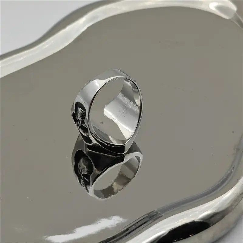 Other Number 13 Solid Skull Ring 316L Stainless Steel Jewelry Punk Size ONE SIZE - 5 Thumbnail