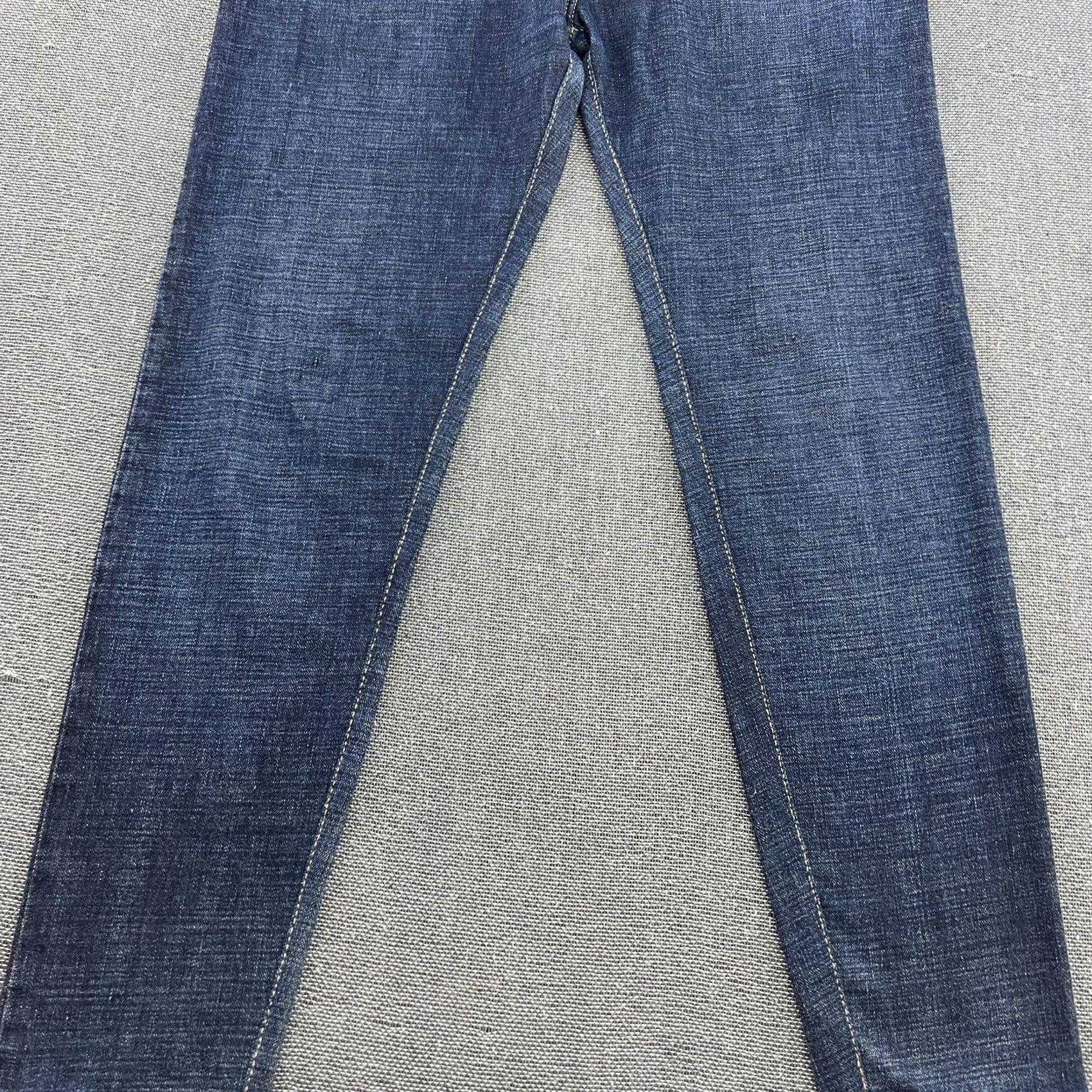 Emporio Armani Emporio Armani Mens Jeans Size 32 Straight Blue Denim Button Fly Slim Fit Size US 32 / EU 48 - 3 Thumbnail
