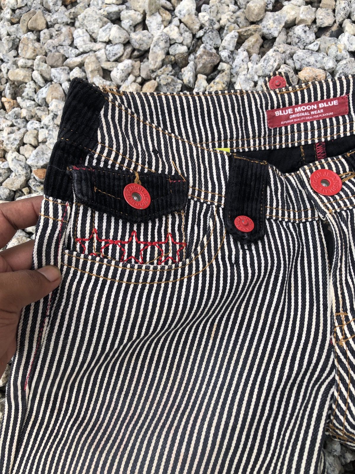 Blue Blue Japan × Japanese Brand RARE Blue Moon Stripe Tactical Jeans Denim jeans vintage🔥 Size US 30 / EU 46 - 6 Thumbnail