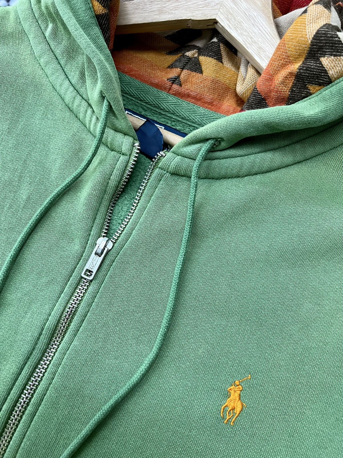 Polo Ralph Lauren × Ralph Lauren × Vintage Vintage Polo Ralph Lauren Talon Zipper Navajo Hoodie Size US L / EU 52-54 / 3 - 7 Thumbnail