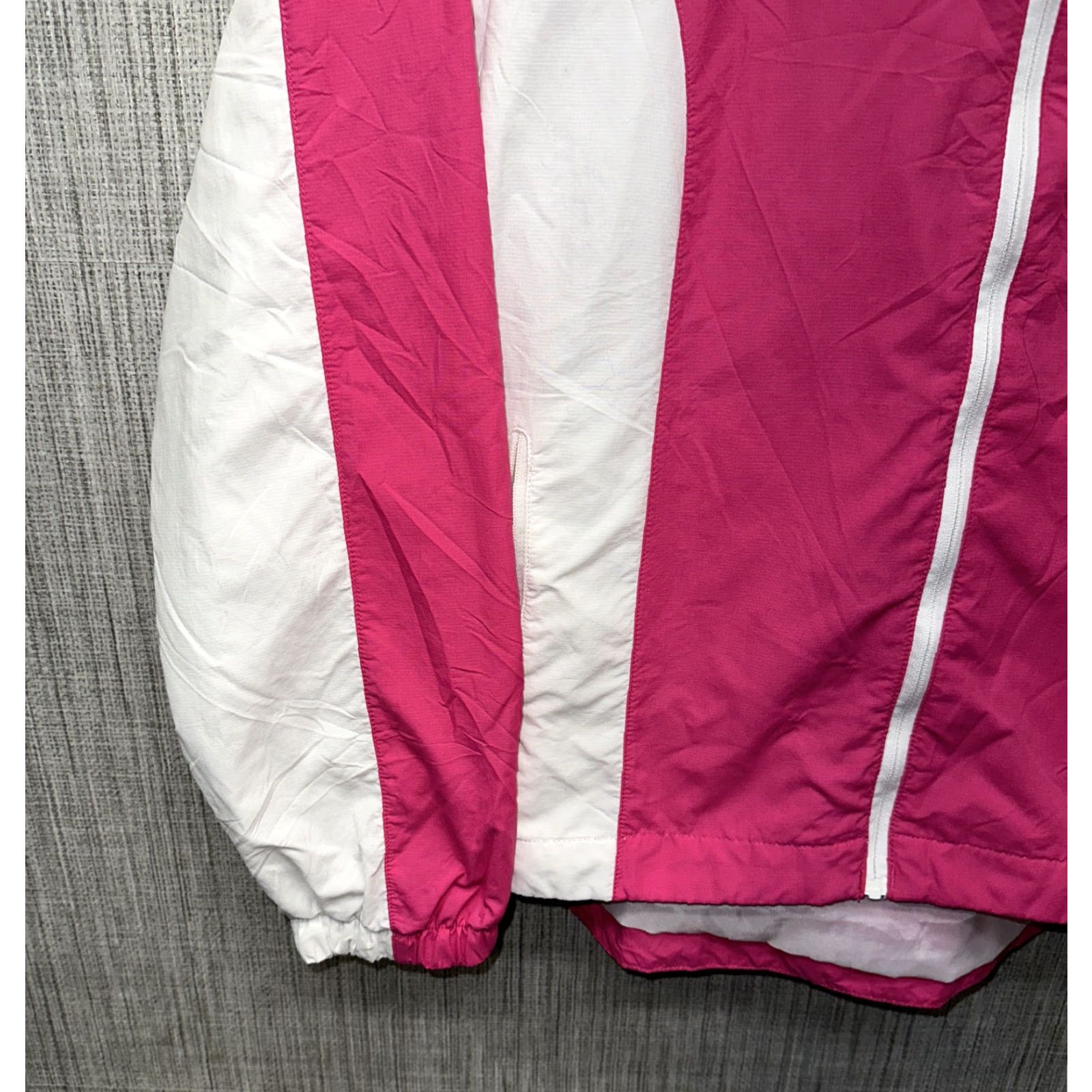 Footjoy FootJoy Women's Full Zip Golf Jacket, Size M, Pink/White Nylon, Casual, Regular Fit Size M / US 6-8 / IT 42-44 - 4 Thumbnail