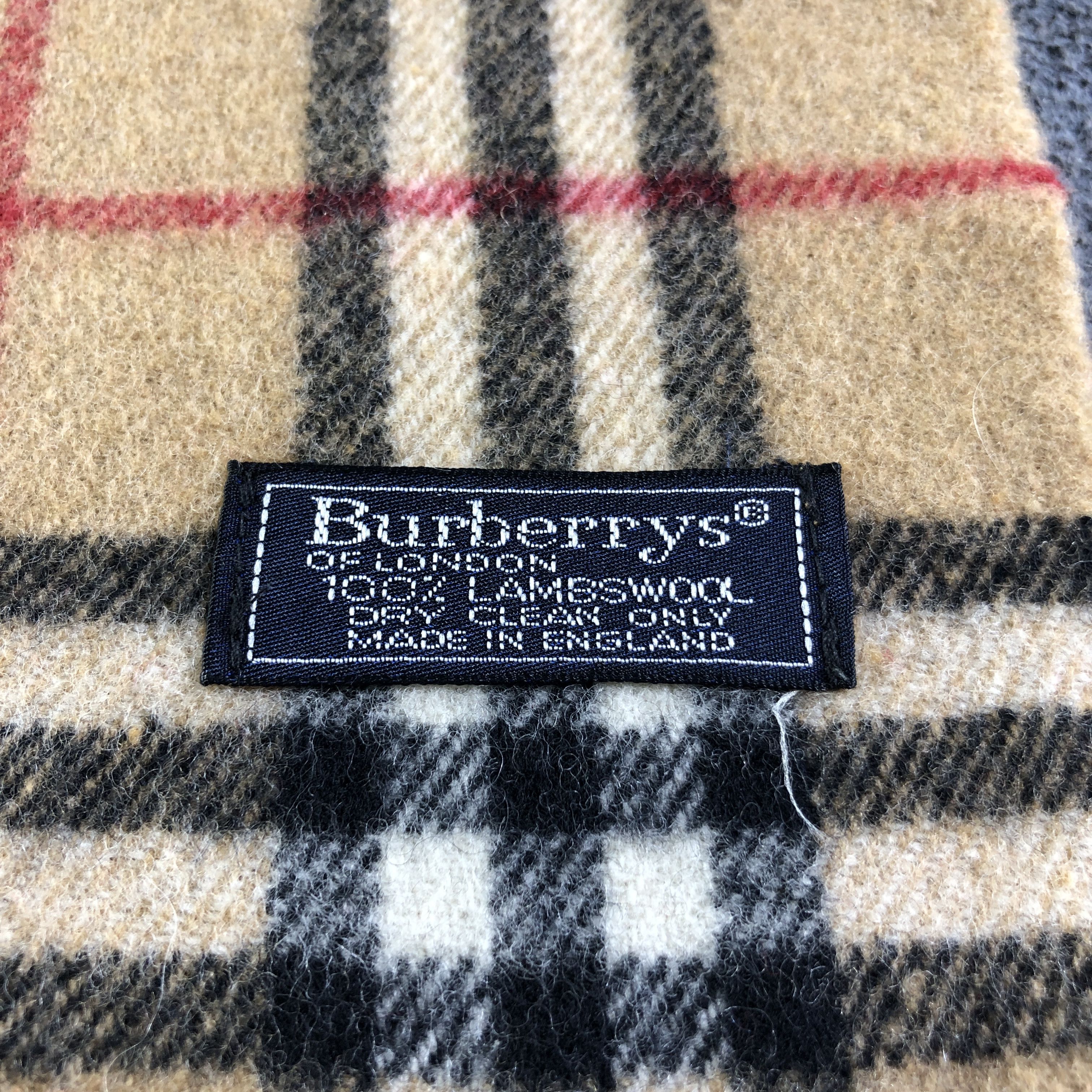 Burberry Burberry Nova Check Tan Wool Scarf Muffler V2637 Size ONE SIZE - 4 Thumbnail