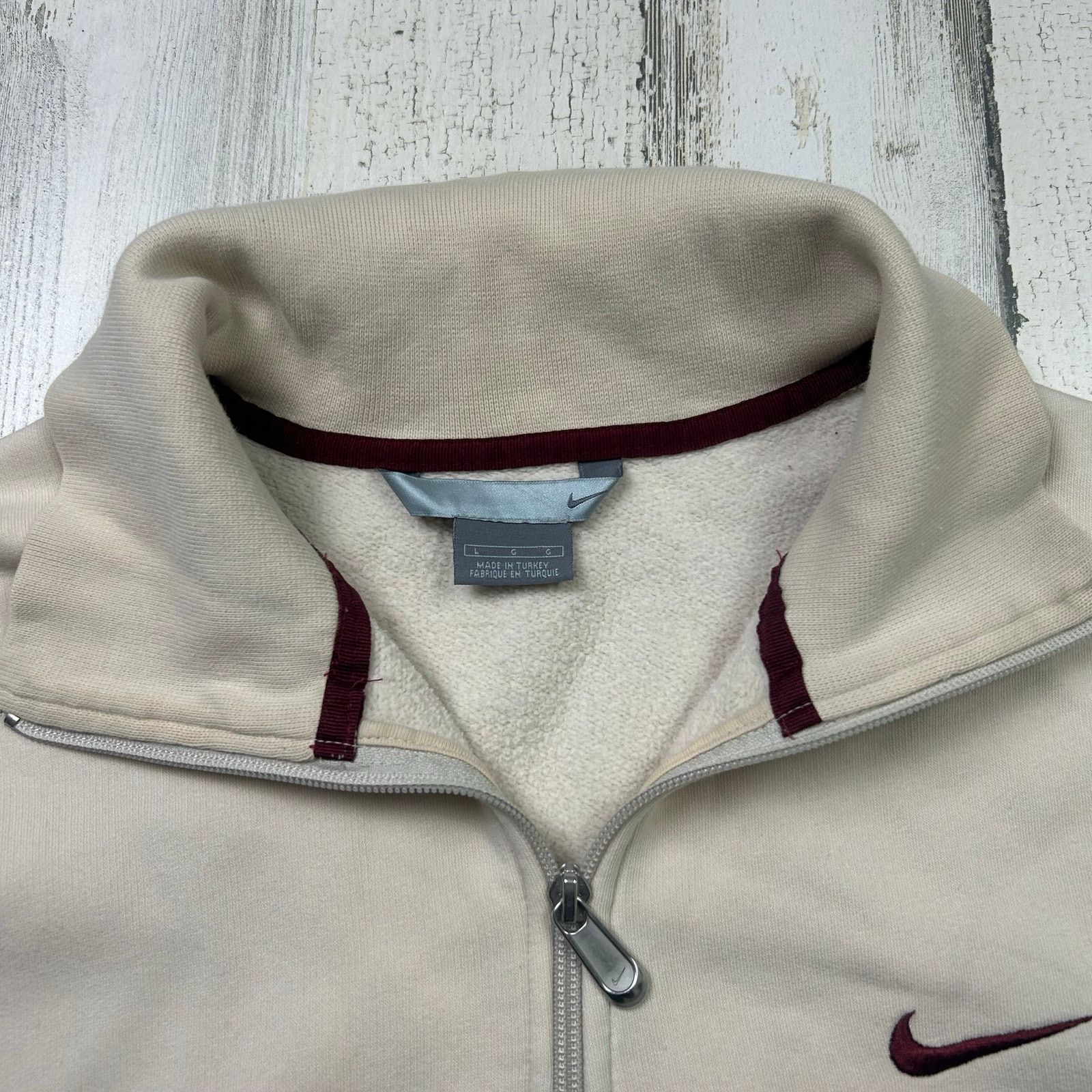 Nike × Vintage Vintage Y2K Nike Athletics pullover 1/4 zip Sweatshirt Size US L / EU 52-54 / 3 - 4 Thumbnail