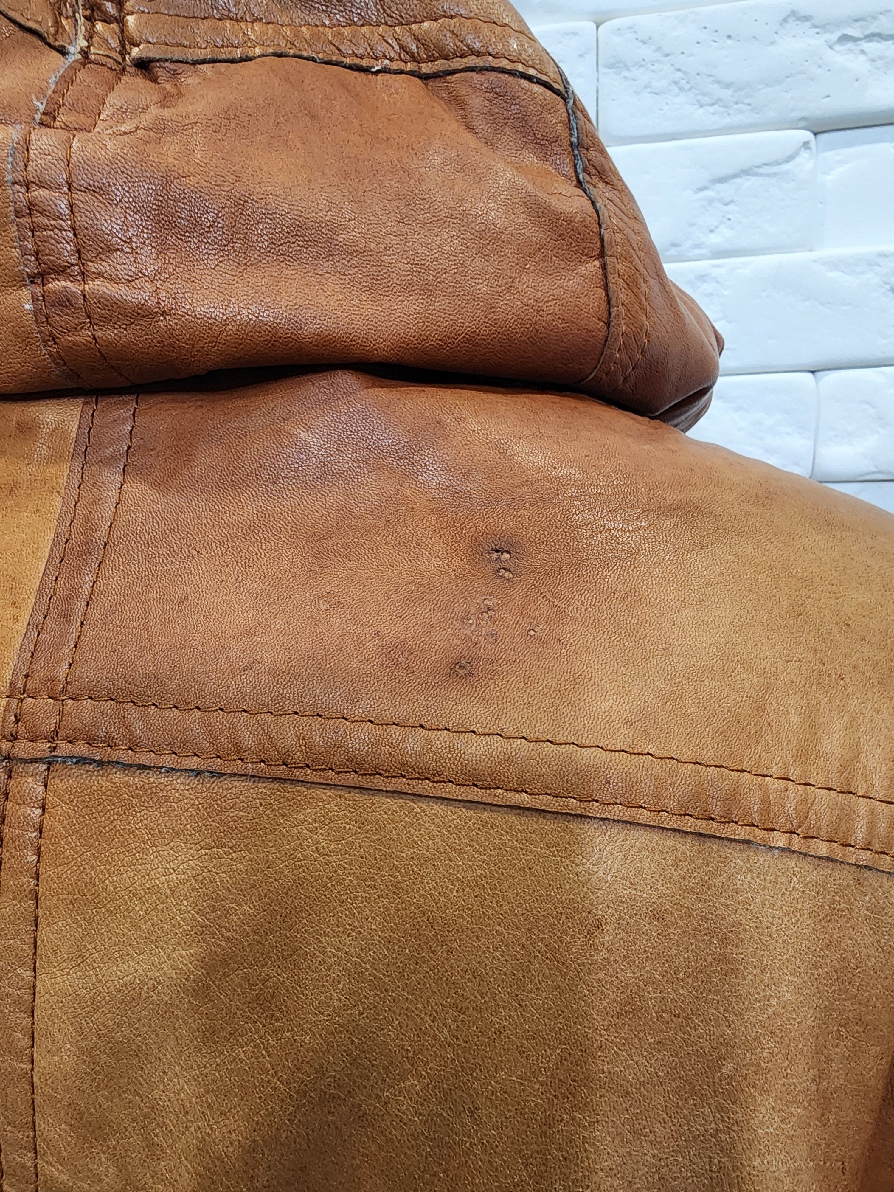 Vintage Brown women's leather jacket with a hood. Size XL / US 12-14 / IT 48-50 - 5 Thumbnail