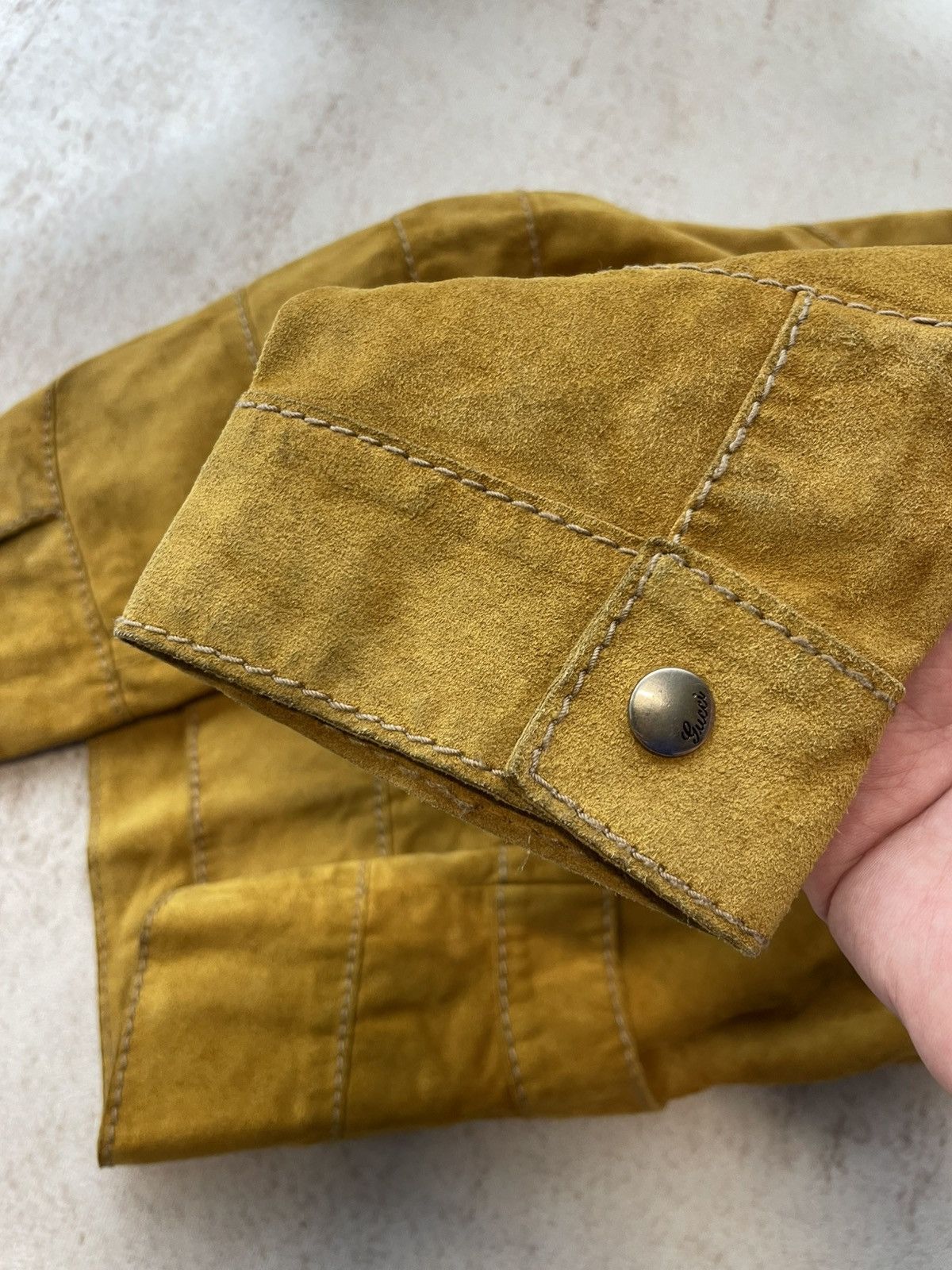 Gucci By Tom Ford SS04 Paneled Suede Jacket Size US S / EU 44-46 / 1 - 8 Thumbnail