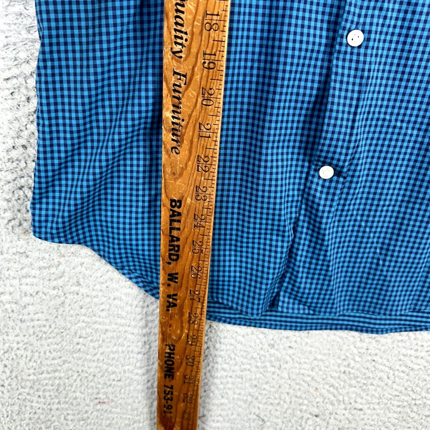 Bonobos Bonobos Shirt Button Up Men Medium Short Blue Plaid Performance Standard Stretch Size US M / EU 48-50 / 2 - 7 Thumbnail