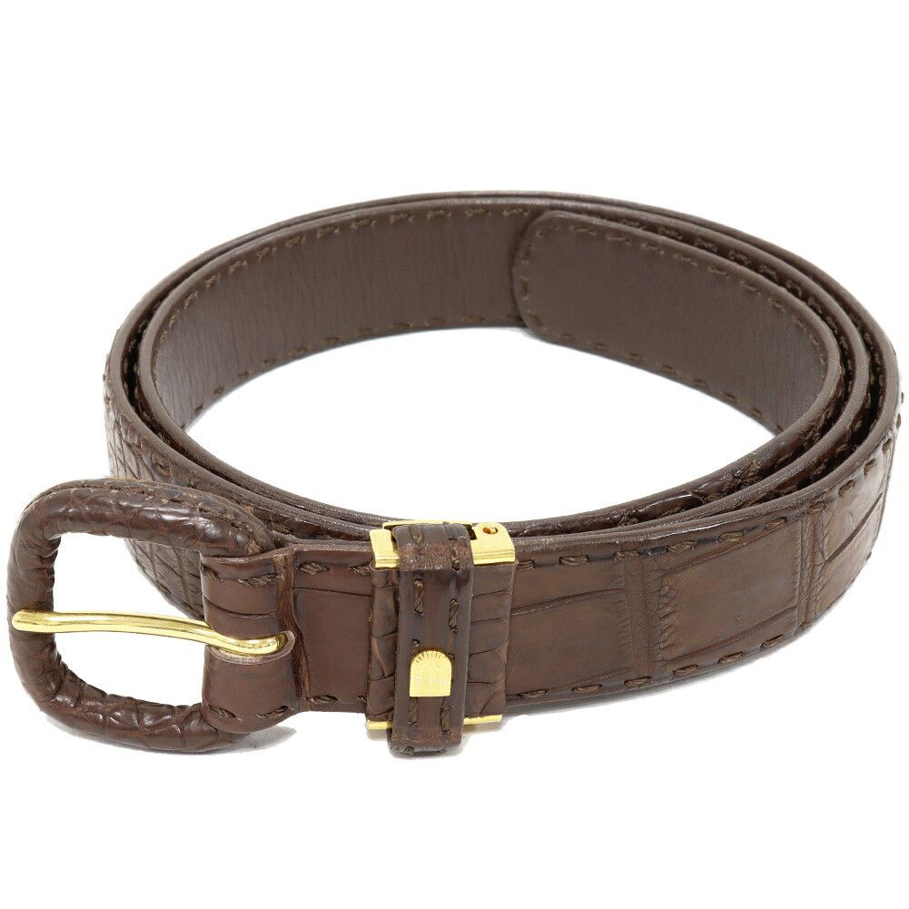 Other Other Takeo Nishida Crocodile Belt Leather Belt DUTY FREE for USA Size ONE SIZE - 1 Thumbnail