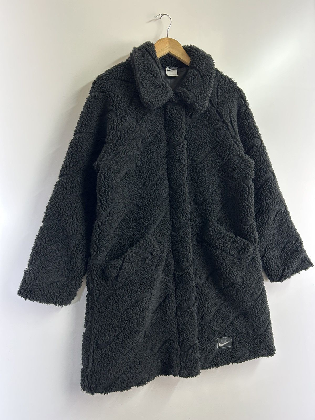 Nike 🔥Nike Faux Fur Outerwear Zipper Jacket Size S / US 4 / IT 40 - 2 Thumbnail