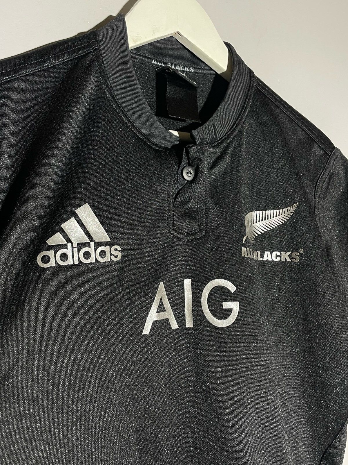Adidas All Black New Zealand Y2k Streetwear Adidas Shirt Jersey Size US M / EU 48-50 / 2 - 3 Thumbnail