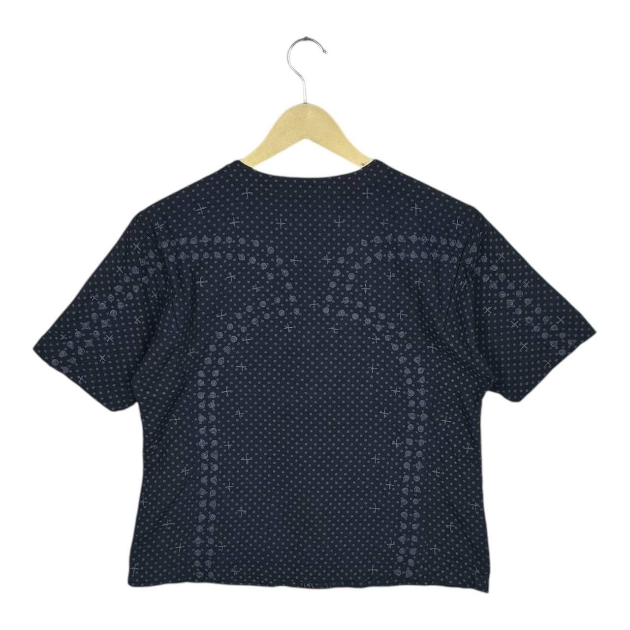 Issey Miyake HaaT Issey Miyake Black Cotton Embroidery Short Sleeve Shirt Size US M / EU 48-50 / 2 - 2 Thumbnail