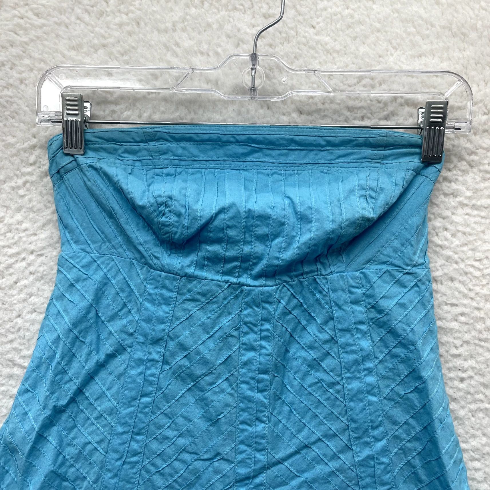 Gap VINTAGE Gap Mini Dress 0 XS Small Blue Strapless Empire Waist A-Line Mod Dress Womens Size XS / US 0-2 / IT 36-38 - 3 Thumbnail