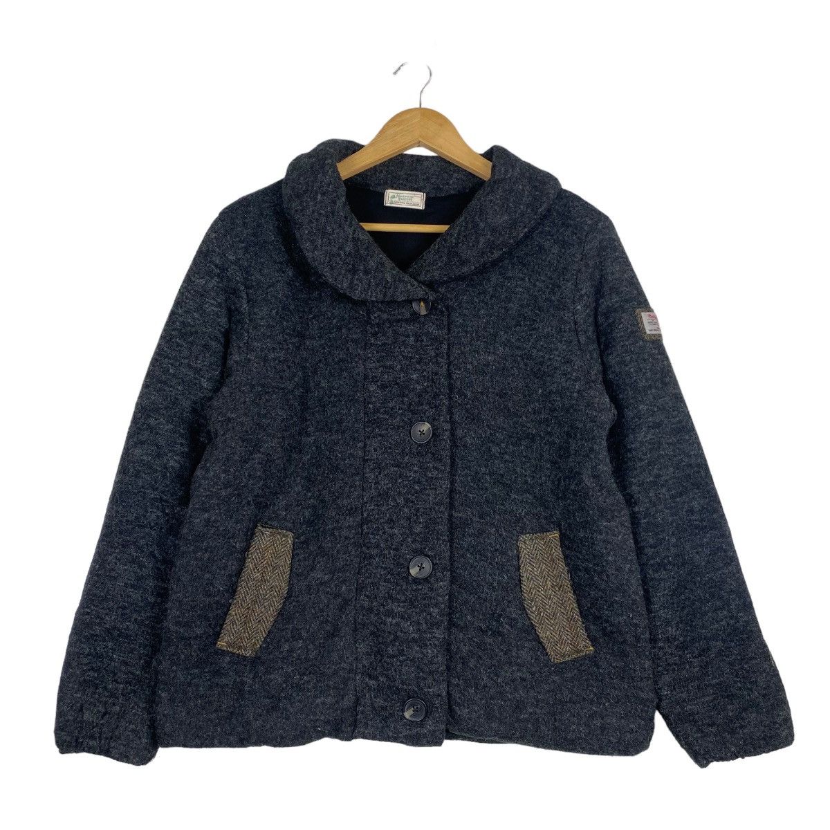Harris Tweed × Japanese Brand Harris Tweed X Natural Paleete shawl collar wool jacket Size L / US 10 / IT 46 - 1 Thumbnail