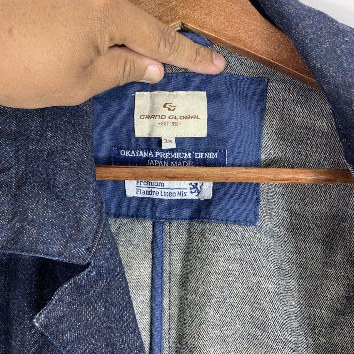 Blue Blue Japan × Japanese Brand VINTAGE GRAND GLOBAL OKAYAMA PREMIUM DENIM BUTTON JACKET Size US M / EU 48-50 / 2 - 13 Thumbnail