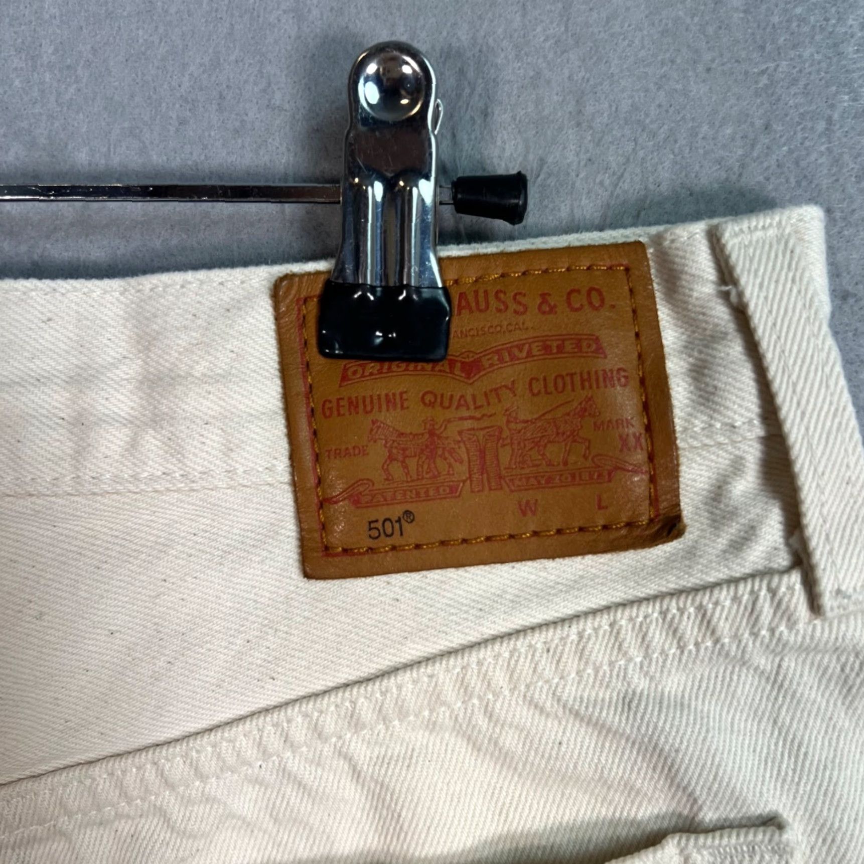 Levi's Levi's Levis Womens 501 High-Waisted Distressed White Denim Shorts Size 30 Size 30" / US 8 / IT 44 - 3 Thumbnail