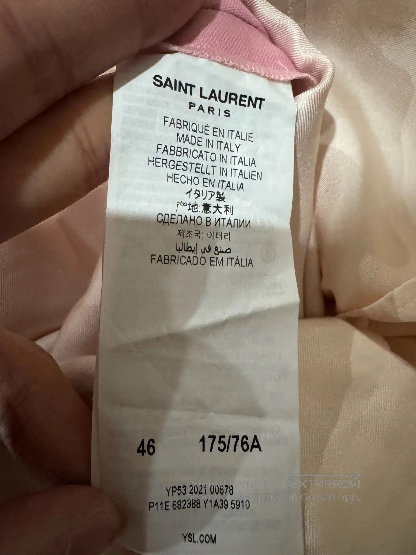 Saint Laurent Paris Saint Laurent Paris Pink Men's Trousers| Size US 30 / EU 46 - 3 Thumbnail