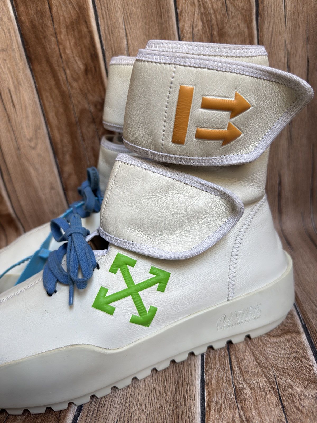 Off-White Polyurethane moto wrap sneakers Size US 11 / EU 44 - 3 Thumbnail