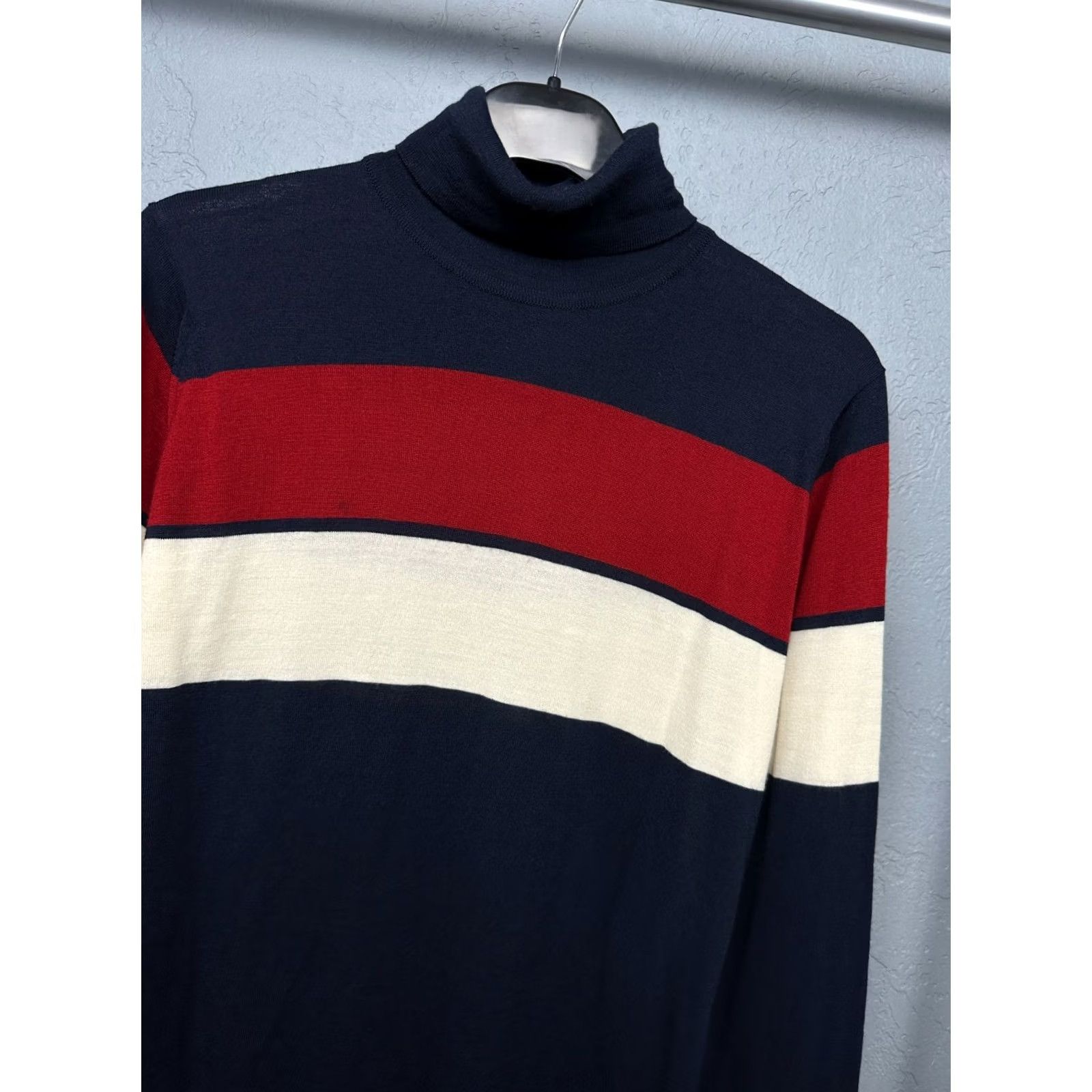 John Smedley John Smedley Mens Sweater Wool High Neck Size L Blue Vintage No N/A Size US L / EU 52-54 / 3 - 2 Thumbnail