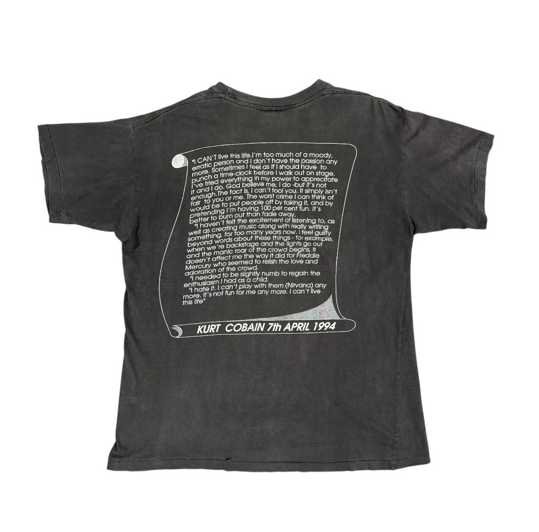 Band Tees Rare 90s Nirvana Kurt Cobain Memorial Shirt Size US L / EU 52-54 / 3 - 4 Thumbnail