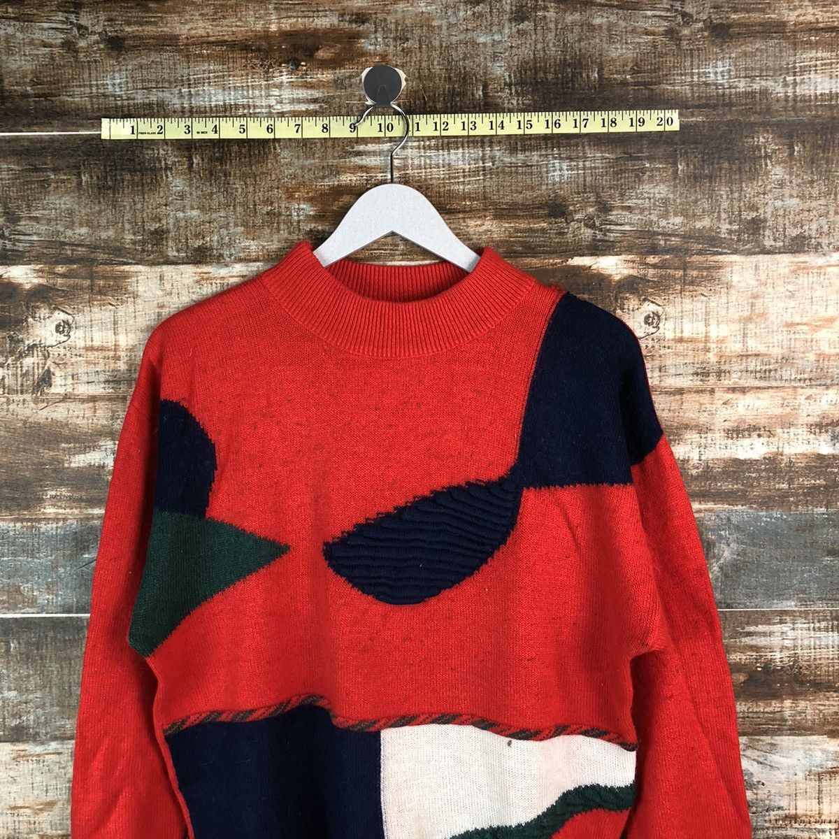 Homespun Knitwear × Japanese Brand Alpaca peru Red vintage Knitwear #A2189 Size M / US 6-8 / IT 42-44 - 2 Thumbnail