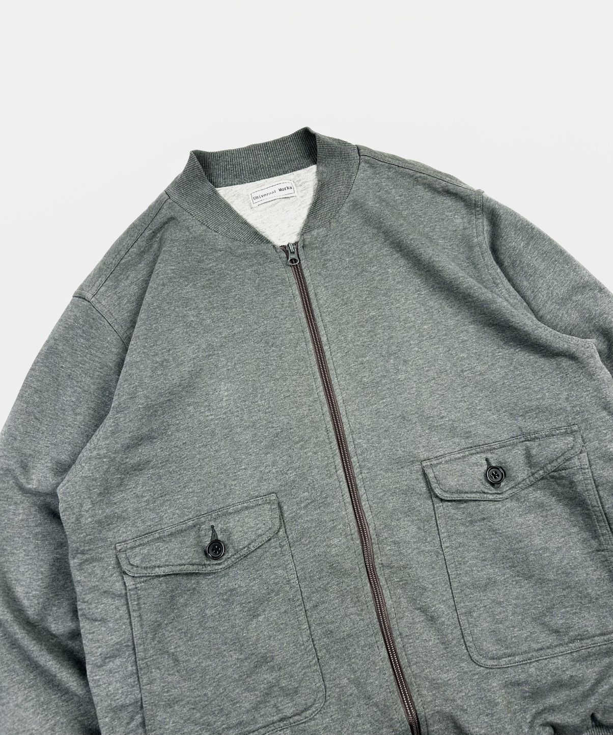 Universal Works Rare Universal Works Double Zip Bomber Sweatshirt Size US L / EU 52-54 / 3 - 8 Thumbnail