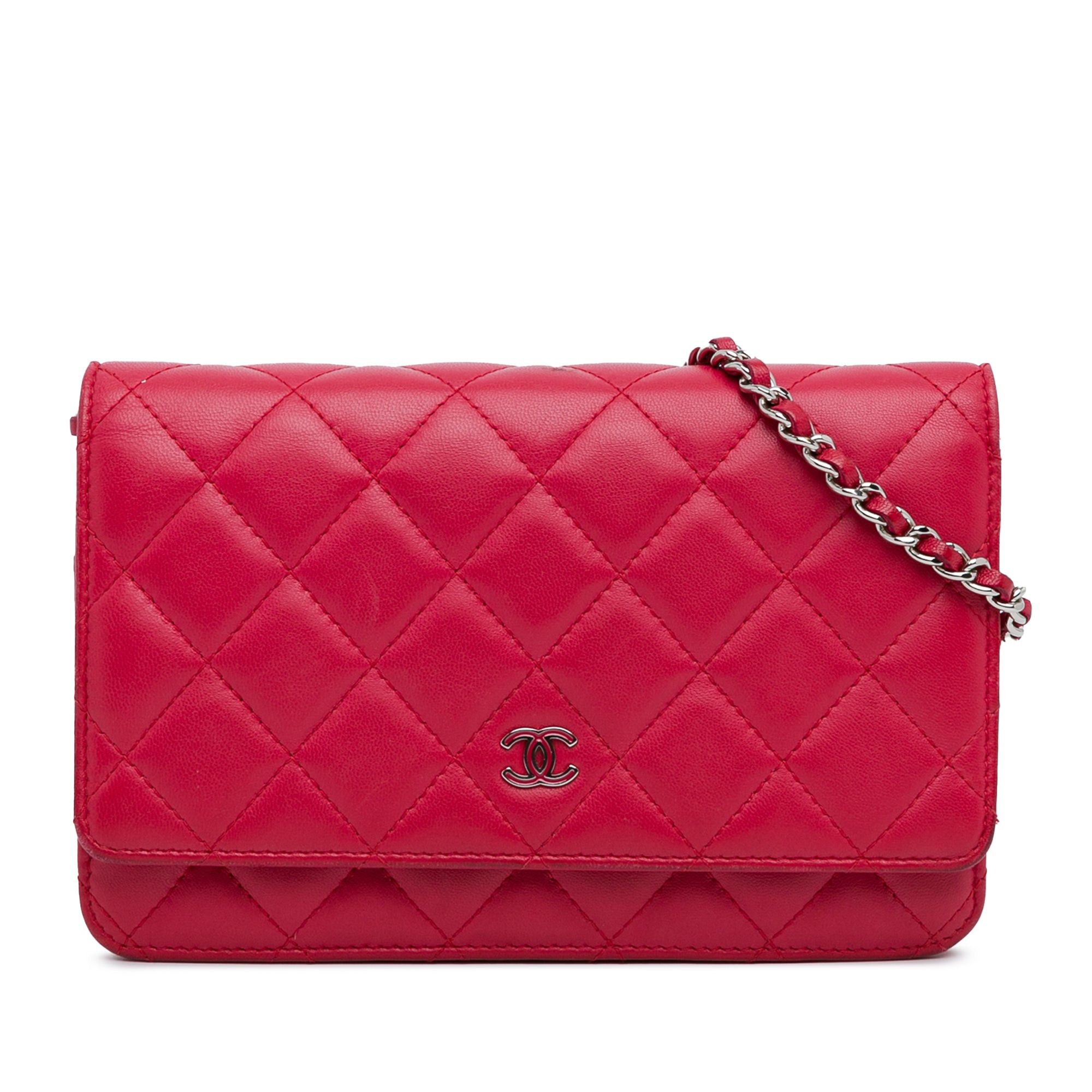 Chanel Chanel Classic Lambskin Wallet on Chain Pink Size ONE SIZE - 1 Thumbnail