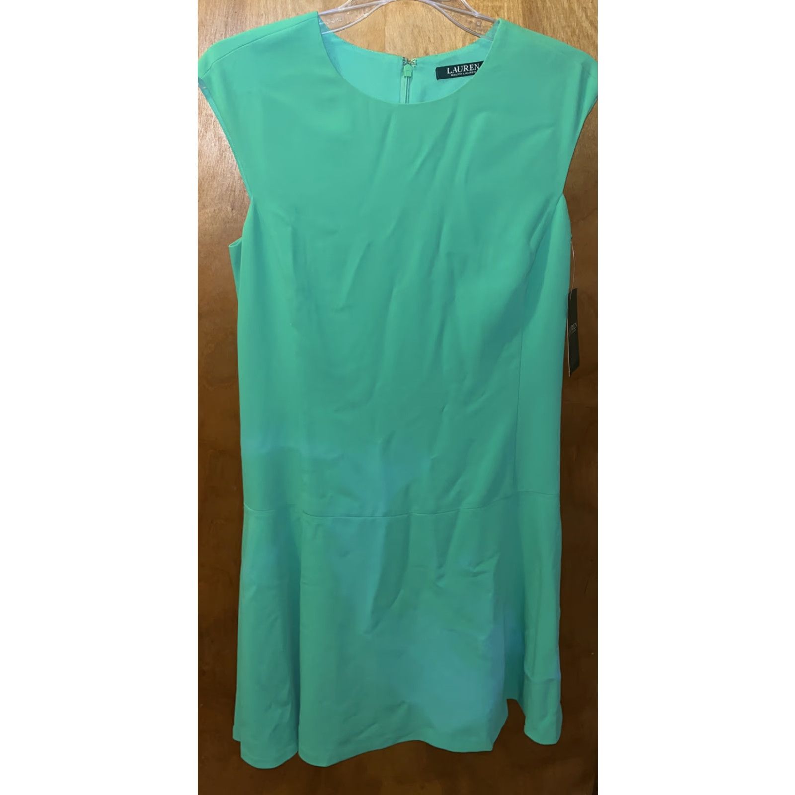 Ralph Lauren NWT Lauren Ralph Lauren Hampton Green Crepe A-Line Dress Size 4 Size S / US 4 / IT 40 - 3 Thumbnail