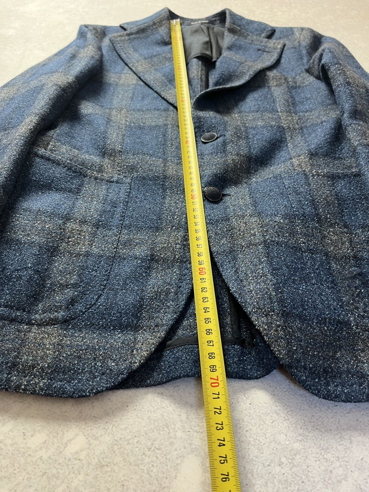 Tagliatore DDP Vintage Tagliatore Blue Tweed Wool Blazer Size 34R - 13 Thumbnail
