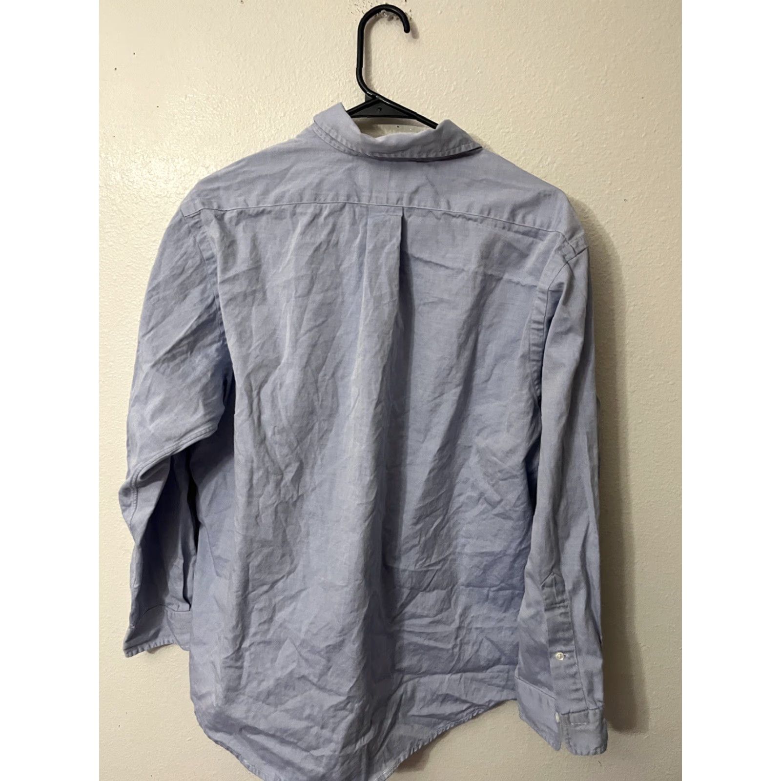 Ralph Lauren Ralph Lauren Button-Down Shirt Mens Long Sleeve 16 Blue Solid Button-Up 100% Cotton Classic Size US L / EU 52-54 / 3 - 2 Thumbnail