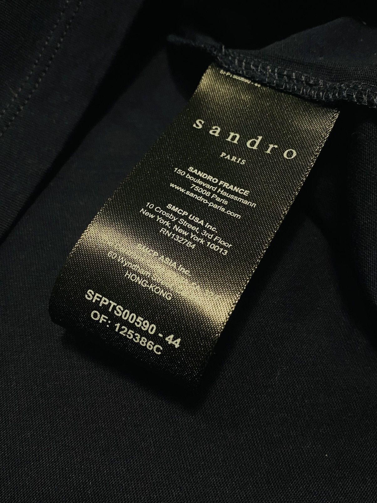 Sandro Sandro Tee T-shirt Dark Navy Size L / US 10 / IT 46 - 5 Thumbnail
