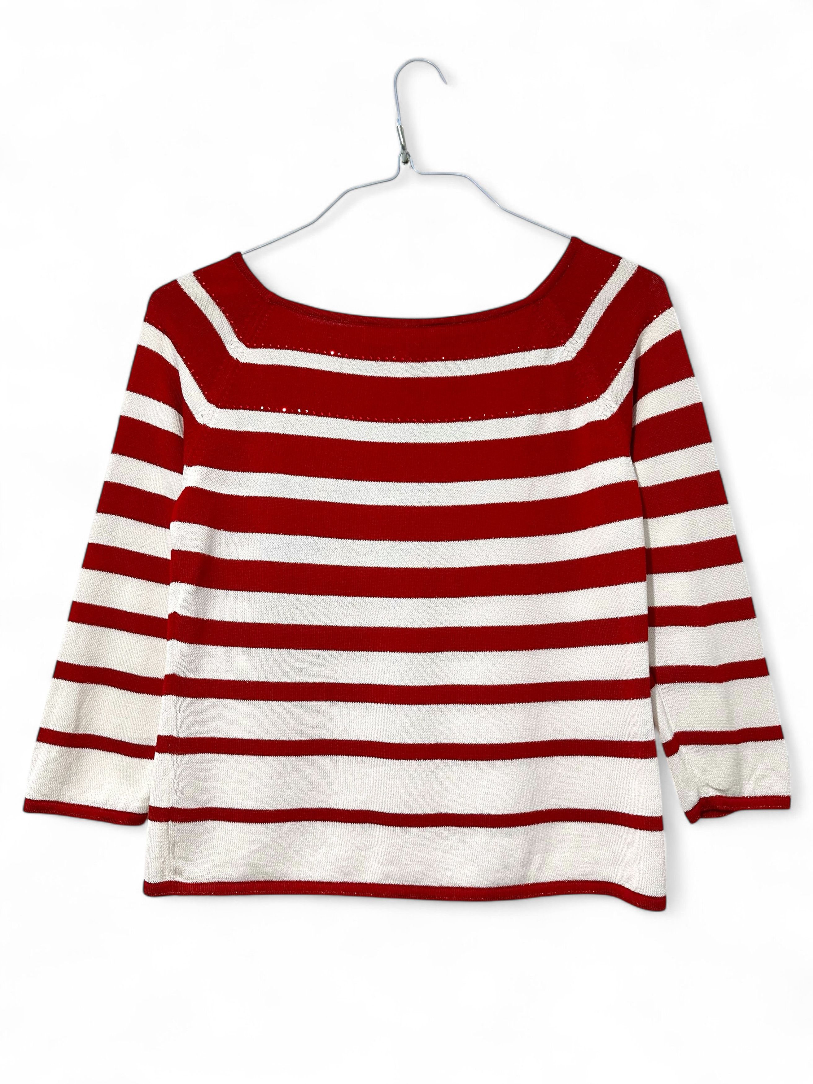 Escada Escada Striped Knitted Sweater 36/S Size S / US 4 / IT 40 - 1 Thumbnail
