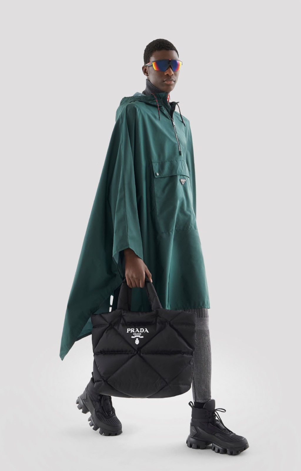 Prada 🔥🏕️ Prada Raf Simons Outdoor collection raincoat cape poncho Size US S / EU 44-46 / 1 - 1 Thumbnail