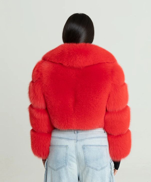Other Women’s Sunset Cropped Fox Fur Jacket Size L / US 10 / IT 46 - 3 Thumbnail