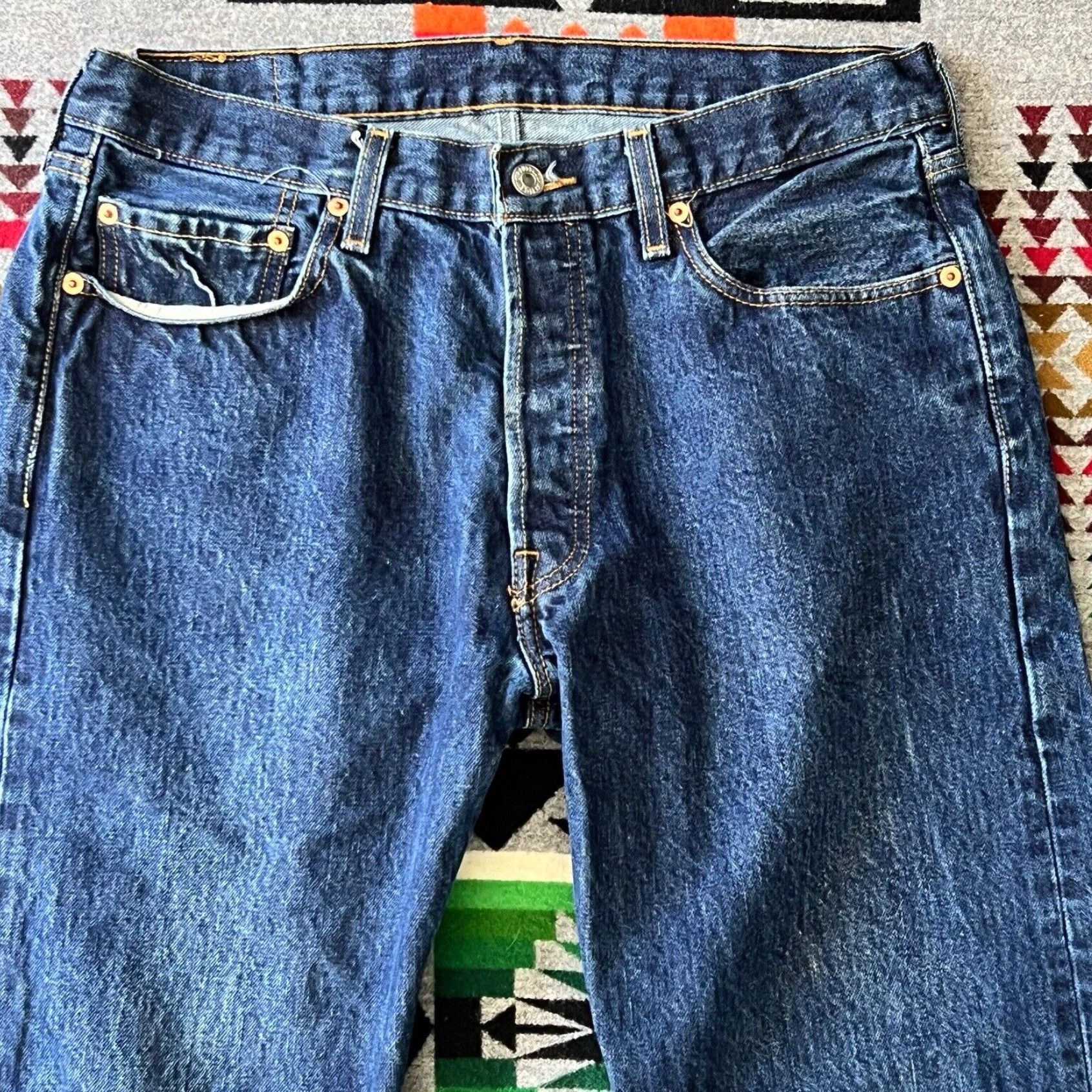 Levi's Vintage Dark Blue Denim Levi's 501 Button Fly 34X29 Size US 34 / EU 50 - 7 Thumbnail