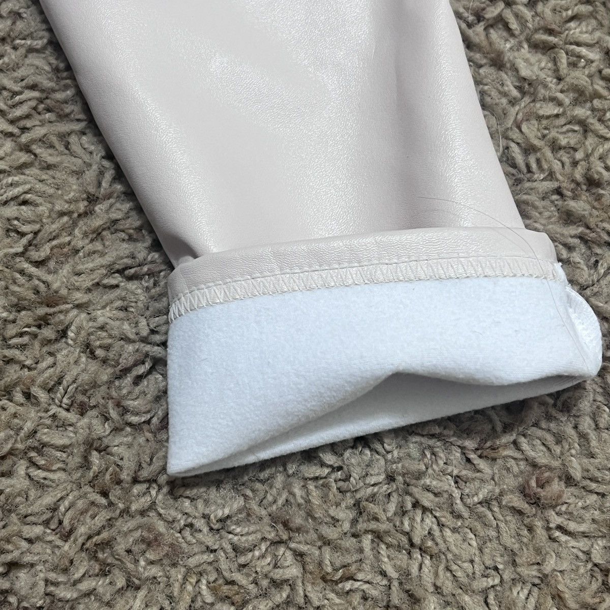 Other Faux Leather Plush Lined Thermal Skinny Leggings, Large 8-10 Size 30" / US 8 / IT 44 - 3 Thumbnail