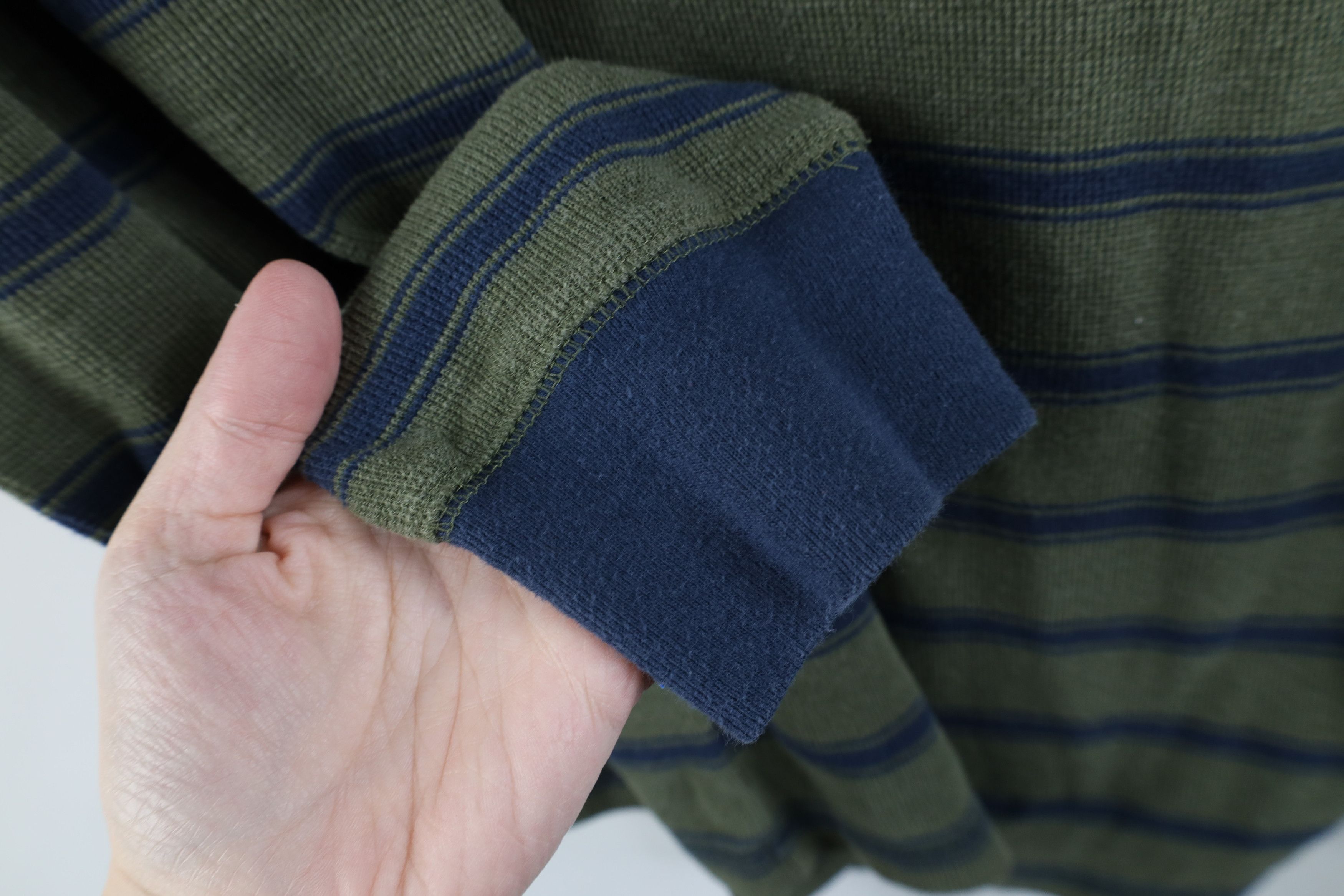 Gap × Vintage Vintage Y2K Gap Waffle Knit Long Sleeve Henley T-Shirt Size US L / EU 52-54 / 3 - 6 Thumbnail