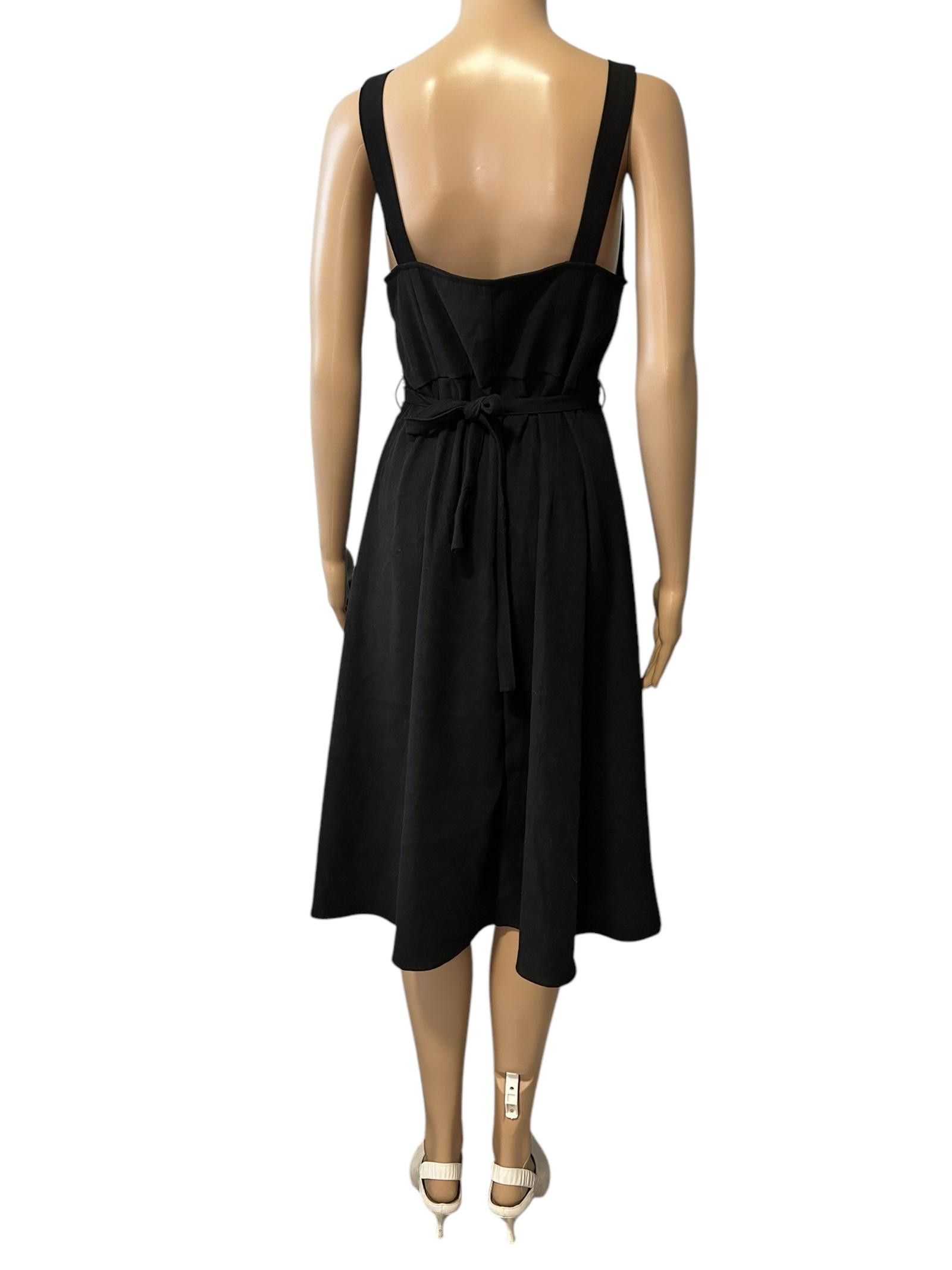 Daytona Elegant Black Midi Dress with Square Neckline Size S / US 4 / IT 40 - 6 Thumbnail