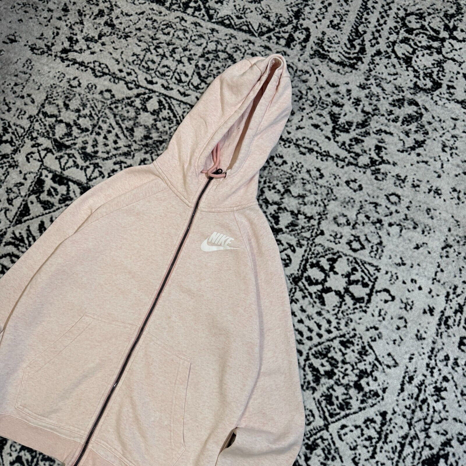 Nike × Vintage Vintage Nike Women's Pink Cotton Zip Hoodie Size S Tech Size US S / EU 44-46 / 1 - 2 Thumbnail