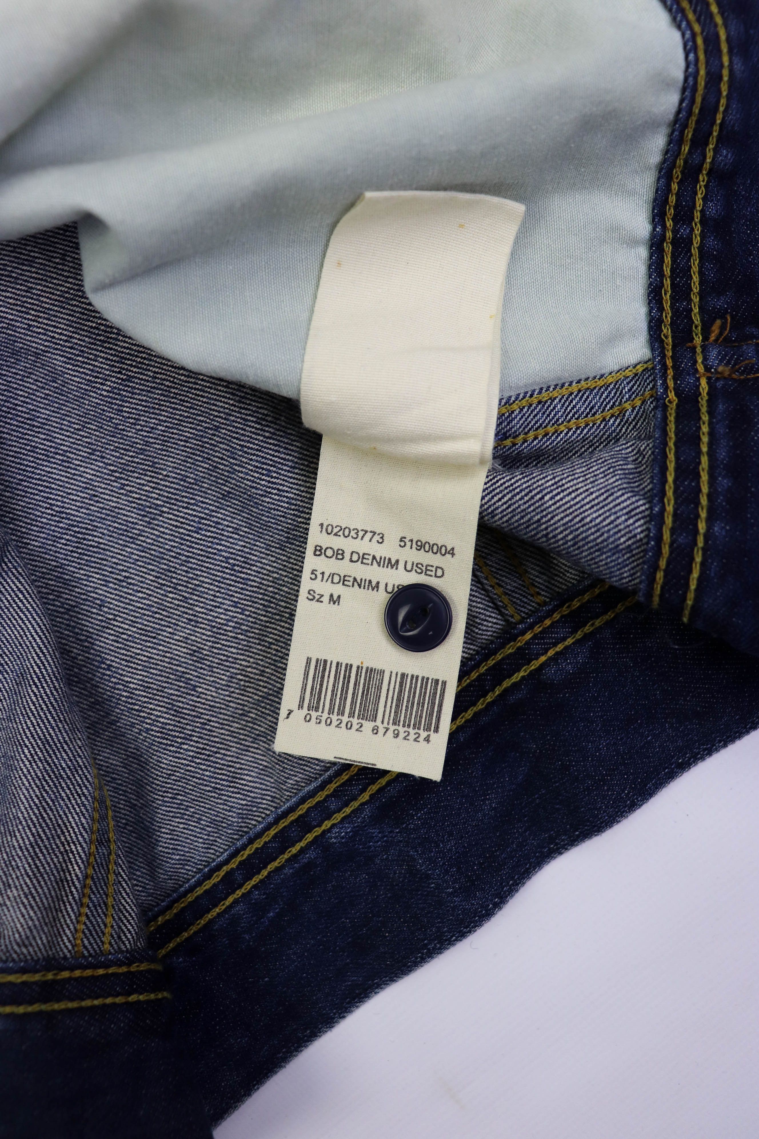 Emmett Emmett Bob Denim Used Indigo Blue Jeans Trucker Rider Jacket Size US M / EU 48-50 / 2 - 14 Thumbnail