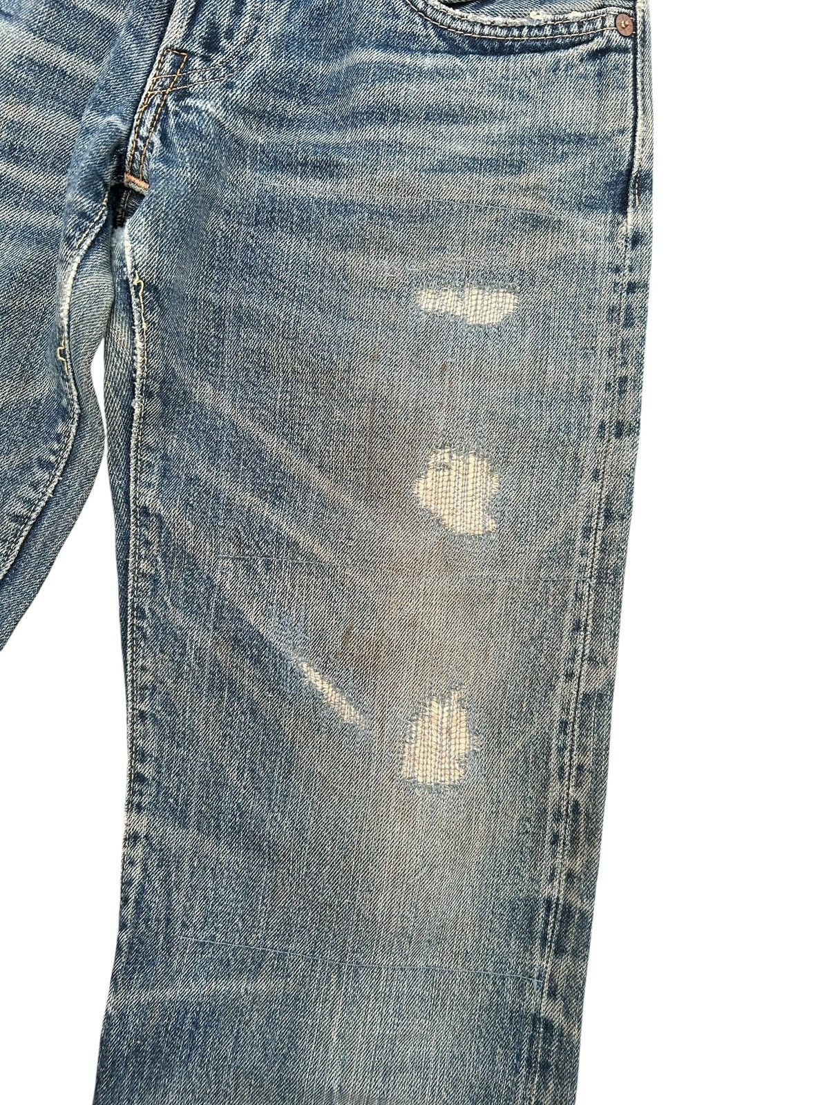 Kapital Vintage Full Count Selvedge Distressed Lowrise Denim Jeans Size US 28 / EU 44 - 6 Thumbnail