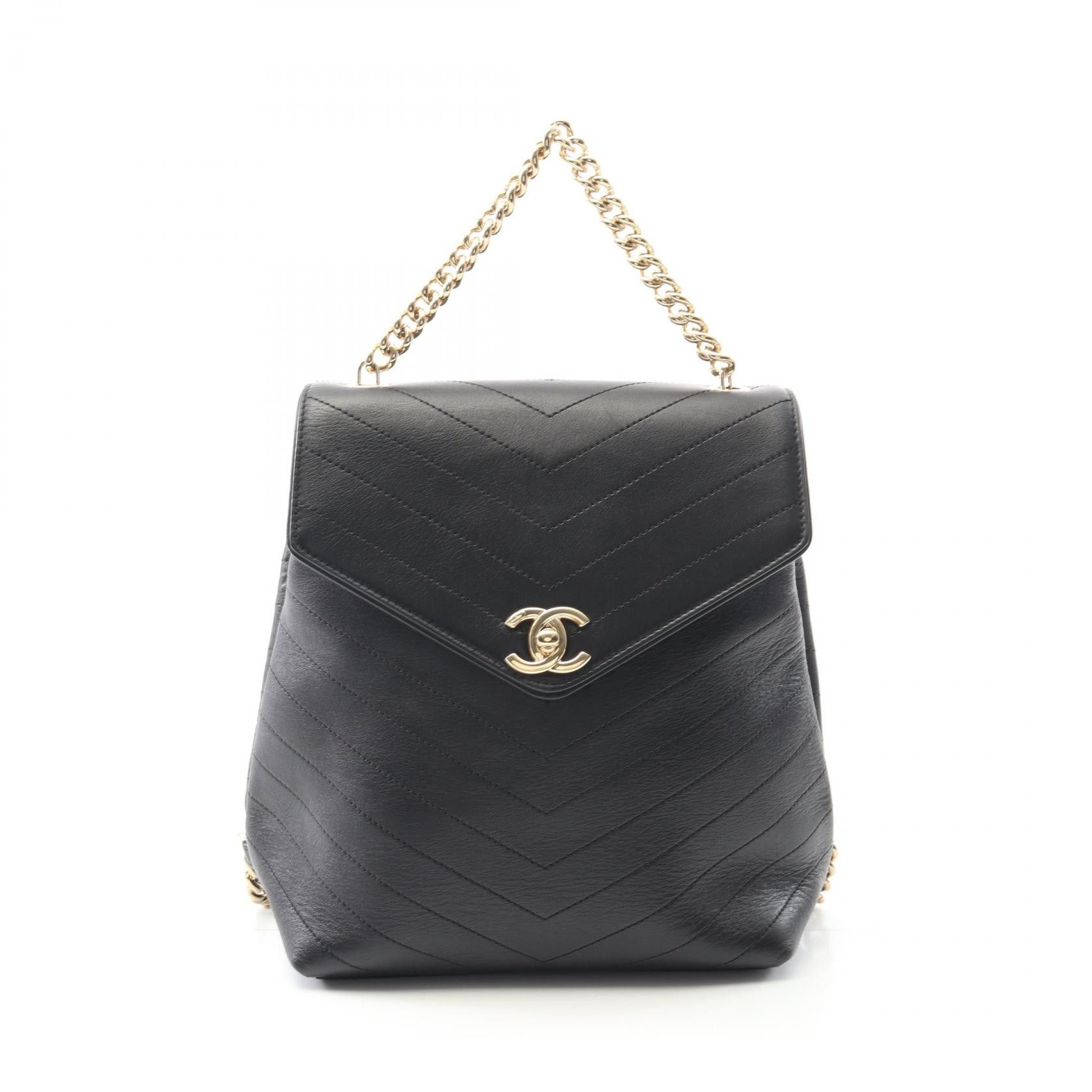 Chanel Chanel Chanel V Stitch Lambskin Backpack Leather Backpack Size ONE SIZE - 1 Thumbnail