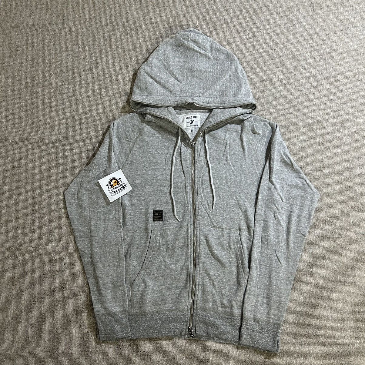 image of Ursus Bape Full Zip Hoodie in Grey, Men's (Size Medium)