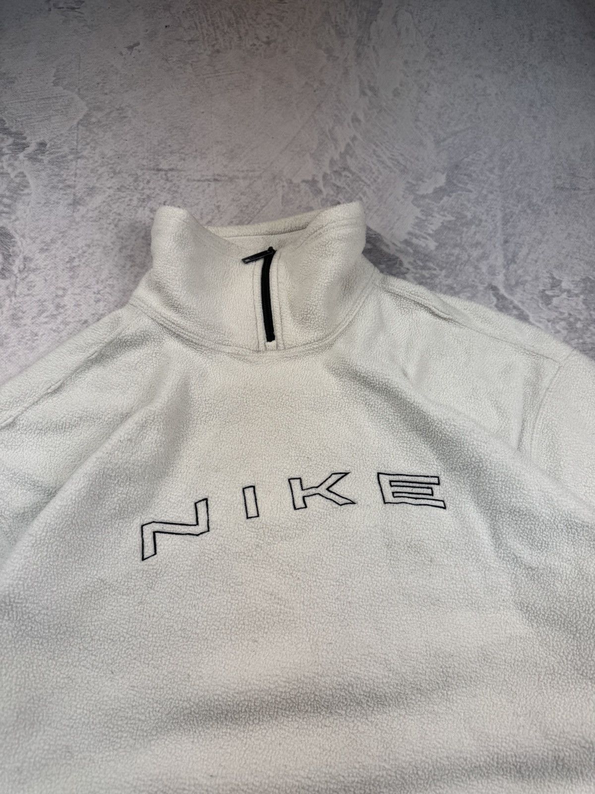 Nike × Vintage NIKE TEDDY FLEECE VINTAGE CENTER OVERSIZE BOXY SWEATSHIRT Size US L / EU 52-54 / 3 - 3 Thumbnail