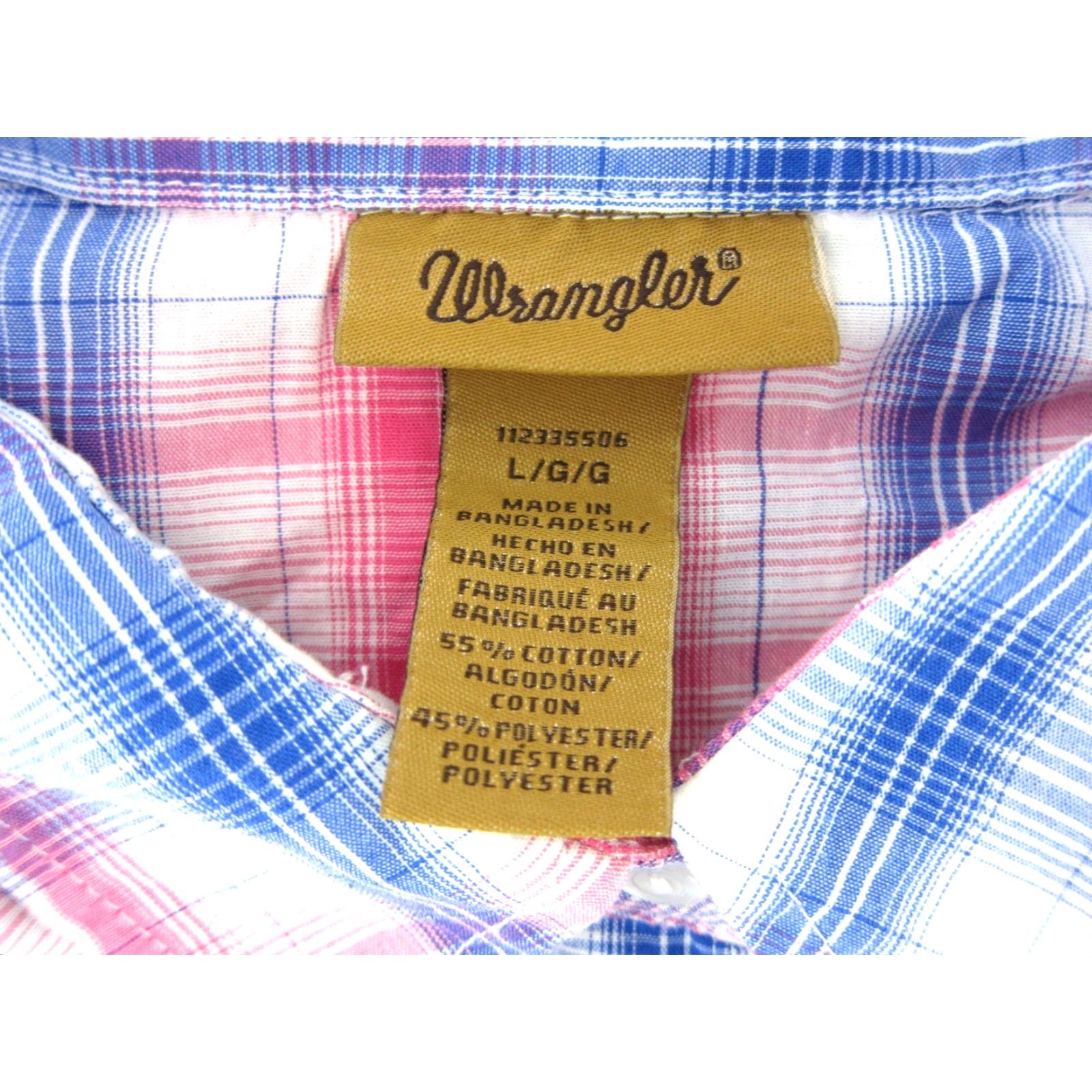 Wrangler Wrangler Shirt Western Cowgirl Blouse L Pink Plaid Long Sleeve Snap Button Cotton Blend Womens Size L / US 10 / IT 46 - 3 Thumbnail